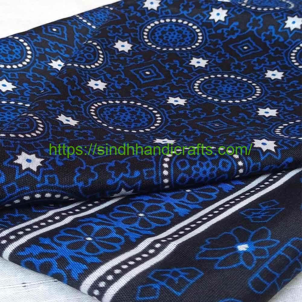 Blue Ajrak 2a Blue Ajrak Sindhi