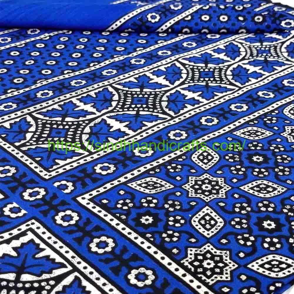 Blue Ajrak 4 Saraiki Ajrak in blue color