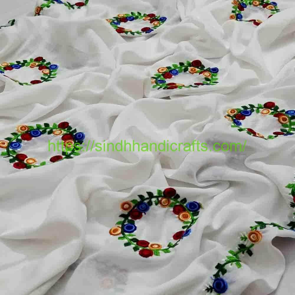 Embroidered Chadar 79a Multi-color Embroidery Chadar for ladies