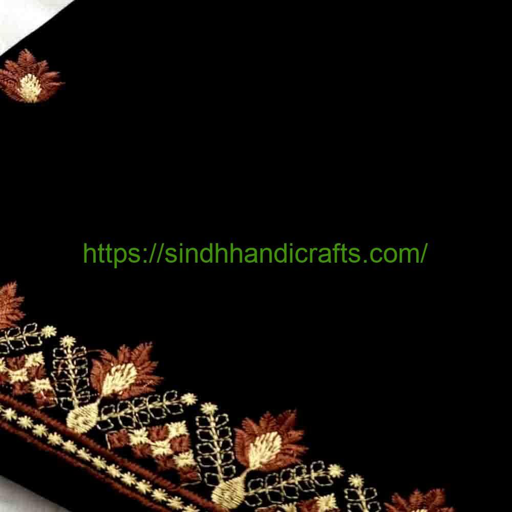 Embroidered Chadar 83b Black Sindhi Chadar Design for Ladies