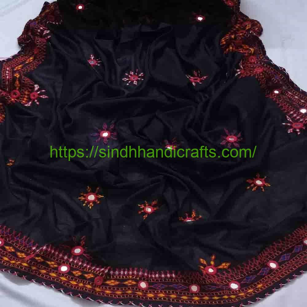 Hand Embroidered Chadar 41 1 Hand Embroidered Black Chadar for Women