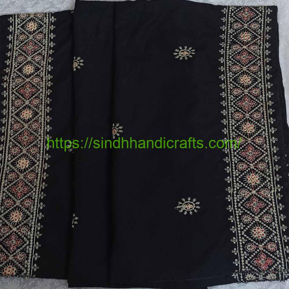 Hand Embroidered Chadar 4b Classy Black Chadar Design for Ladies