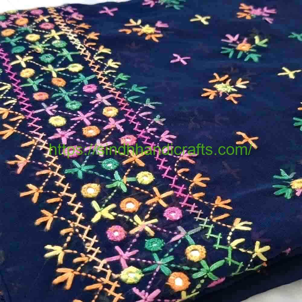 Hand Embroidered Chadar 71b Handmade Chadar design