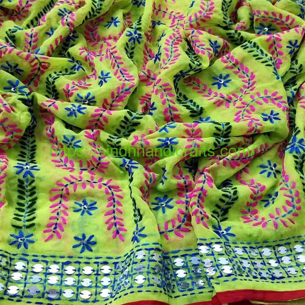 Handmade Phulkari Dupatta 10a Traditional Phulkari Dupatta