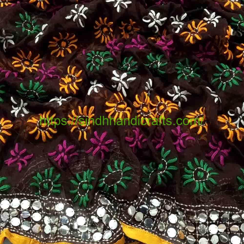 Handmade Phulkari Dupatta 16a Embroidered Phulkari Dupatta