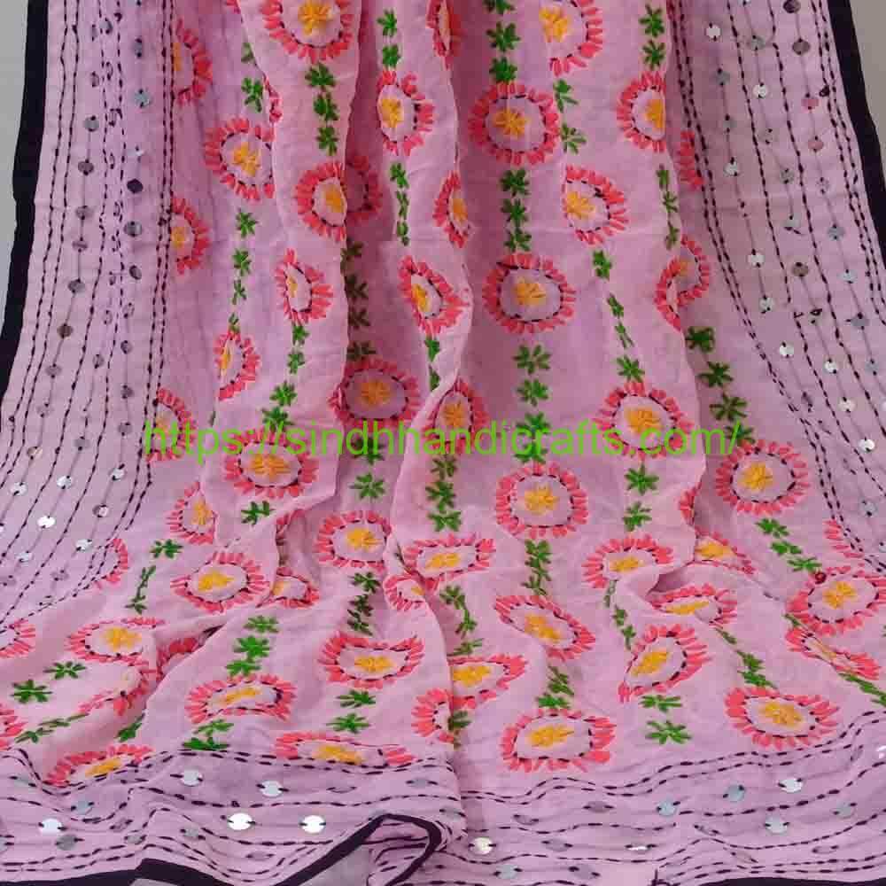Handmade Phulkari Dupatta 1b Indian Phulkari Dupatta