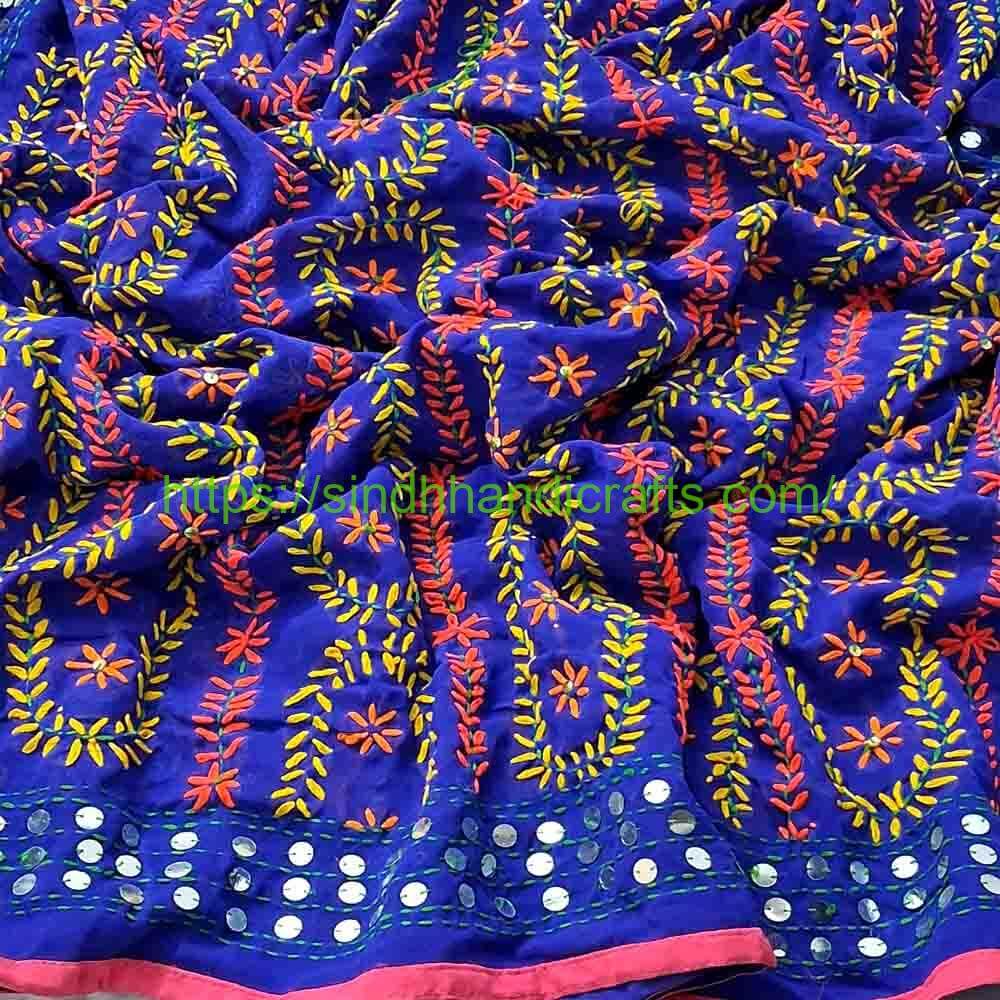 Handmade Phulkari Dupatta 22b Embroidered Phulkari Dupatta
