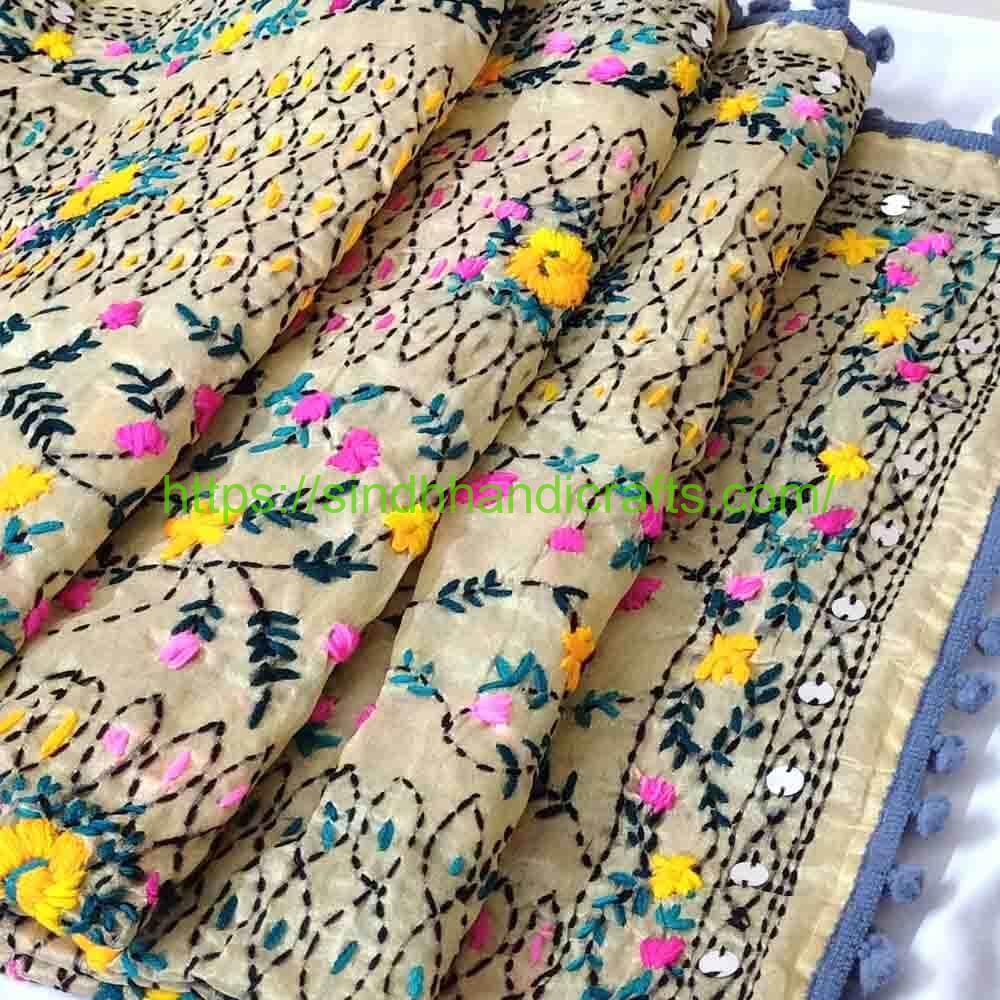 Indian Organza Dupatta Border 9a Lush Embroidered Organza Dupatta