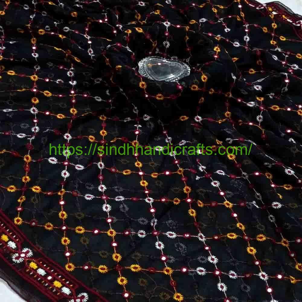Jaal Work Embroidered Chadar 9 Sindhi Embroidery Chadar for ladies