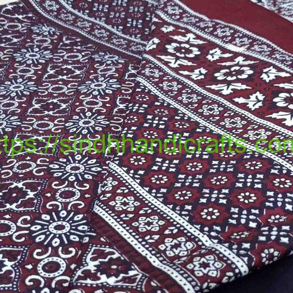 Ajrak Sindhi Traditional Pattern with Mirror work