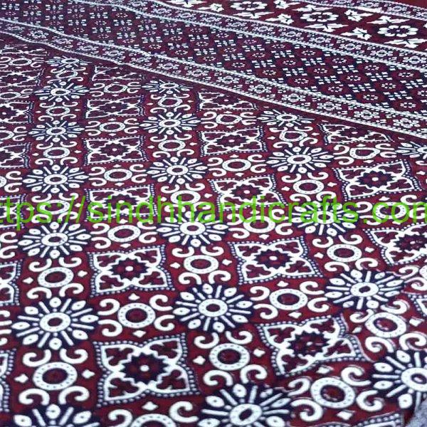 Ajrak Sindhi Traditional Pattern with Mirror work