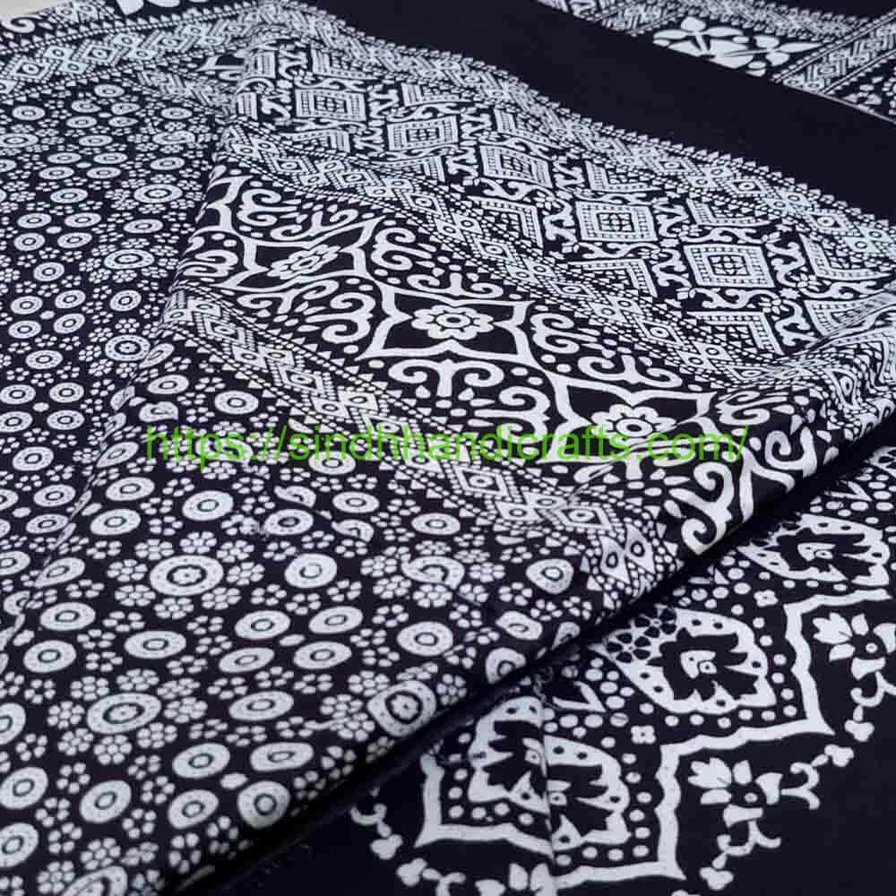 Linen Sindhi Ajrak 2a Sindhi Ajrak in Linen Fabric