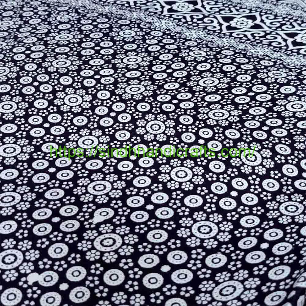 Linen Sindhi Ajrak 2b Sindhi Ajrak in Linen Fabric