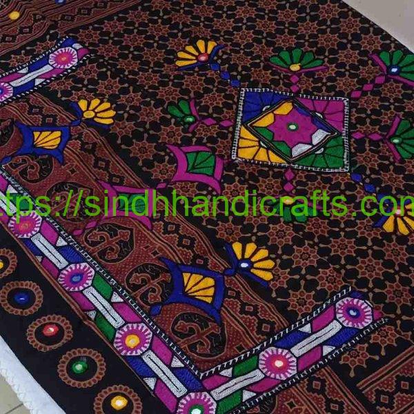 Sindhi Ajrak for Ladies with mirror work