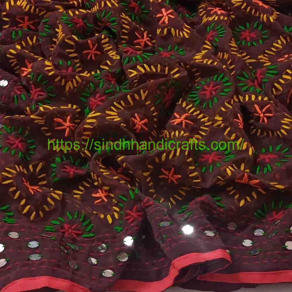 Phulkari Dupatta 9a Embroidered Phulkari Dupatta