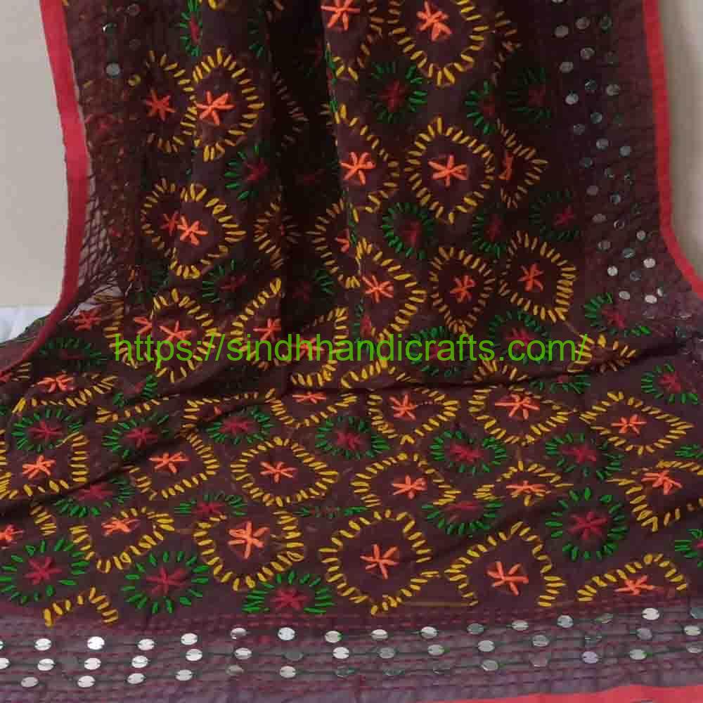 Phulkari Dupatta 9b Embroidered Phulkari Dupatta
