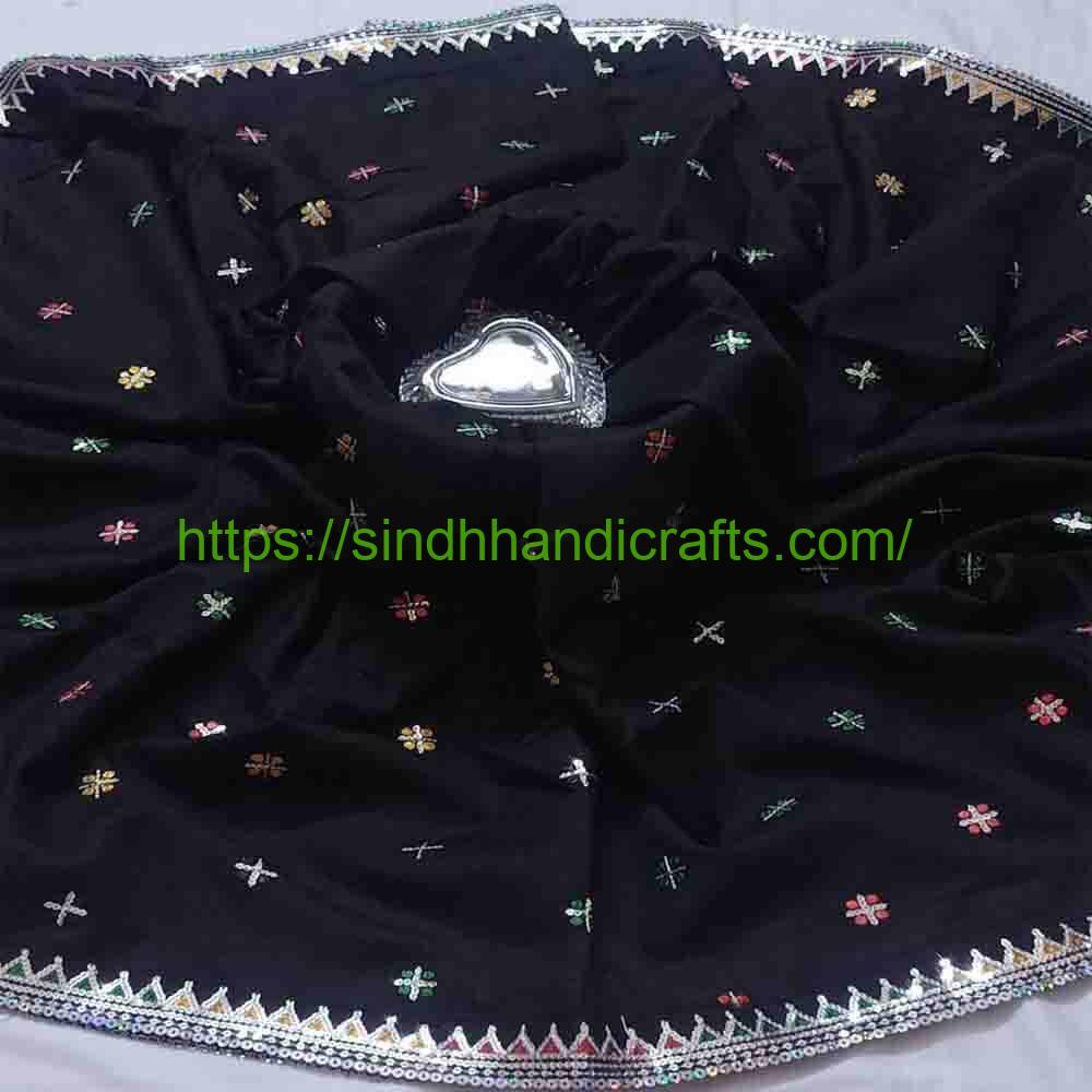 Sequence work Embroidered Chadar 13 Beautiful Black Chadar for Ladies