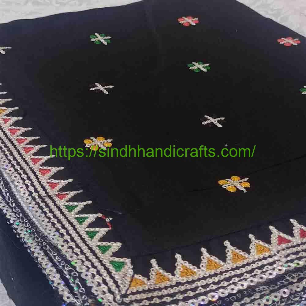 Sequence work Embroidered Chadar 13a Beautiful Black Chadar for Ladies