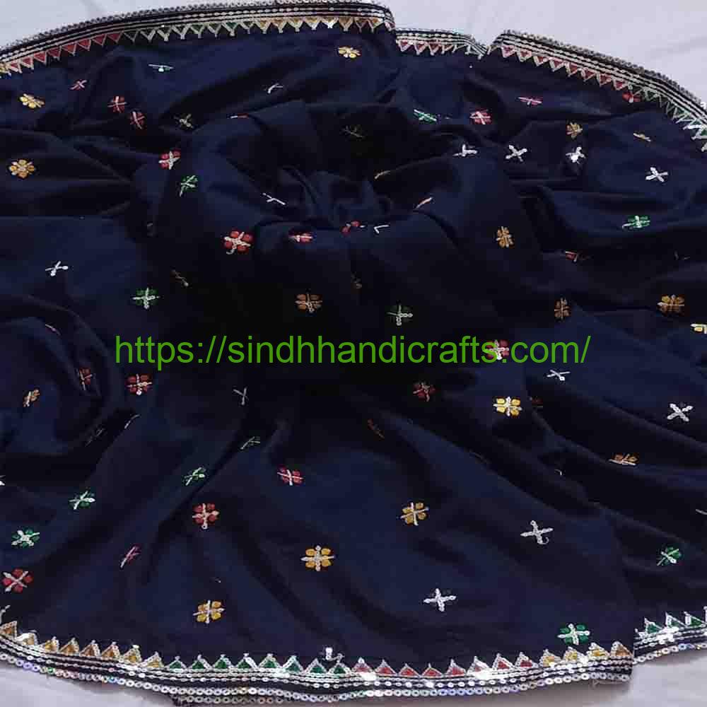 Sequence work Embroidered Chadar 17a Sindhi Embroidery Chadar