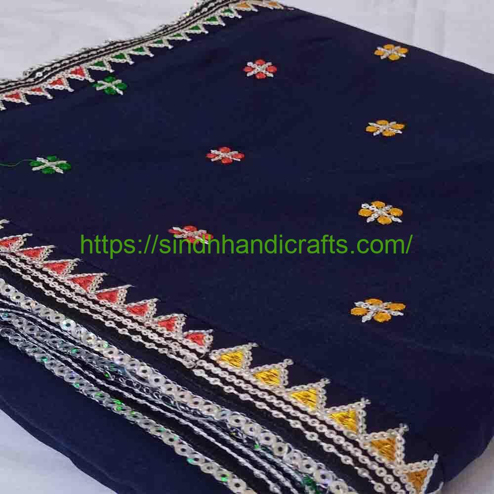 Sequence work Embroidered Chadar 17b Sindhi Embroidery Chadar
