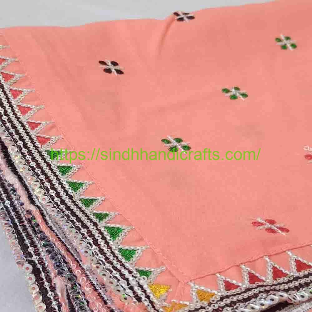 Sequence work Embroidered Chadar 19b Sindhi Pakistani Chadar for Ladies