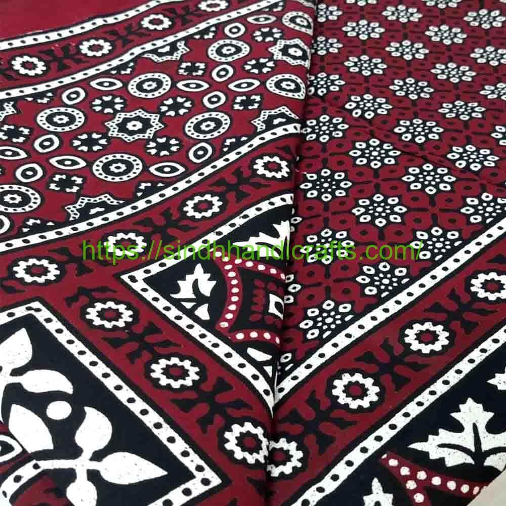 Sindhi Ajrak 1a Classic Sindh Ajrak