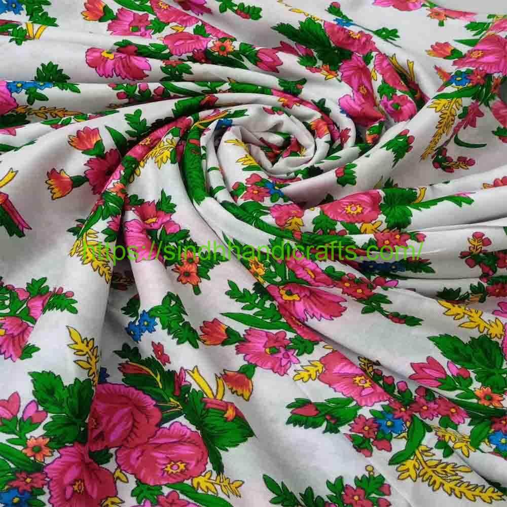 2pc Lawn 6 Floral Lawn Shirt Design with Trouser for Women
