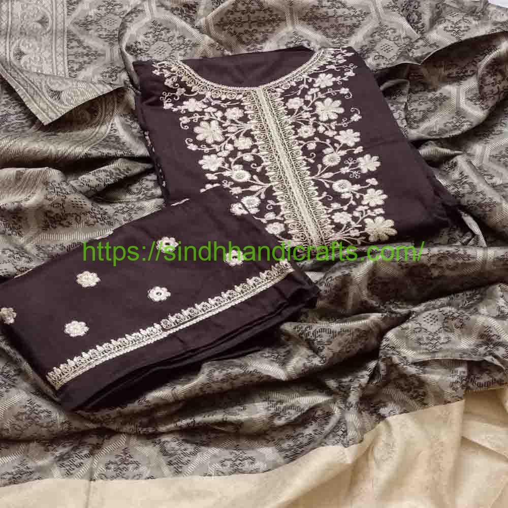 3 Piece Embroidered Dress for Women 2 Modern Embroidery Dresses for Women