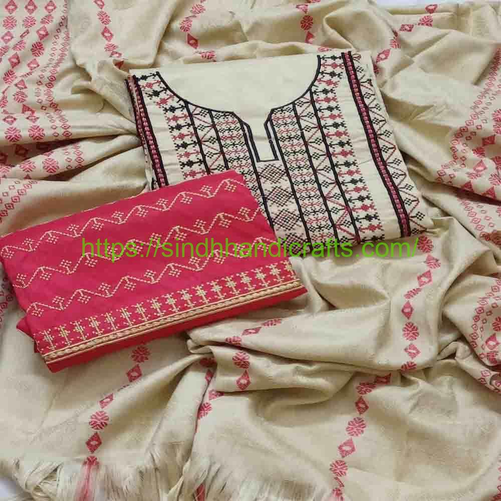 3 Piece Embroidered Dress for Women 3 Traditional Embroidered Dress for Women