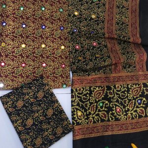 3pc Traditional Ajrak Dress