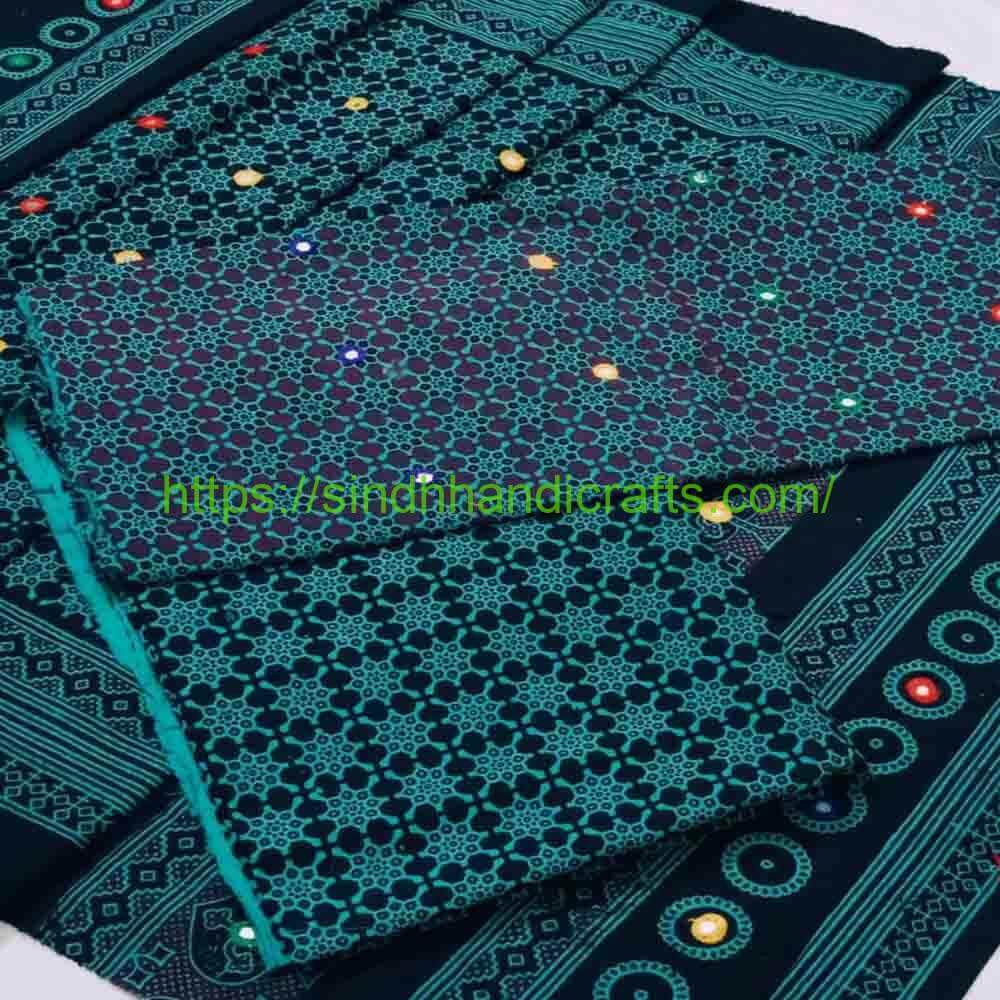 3pc Ajrak Suit 12 3pc Traditional Ajrak Dress