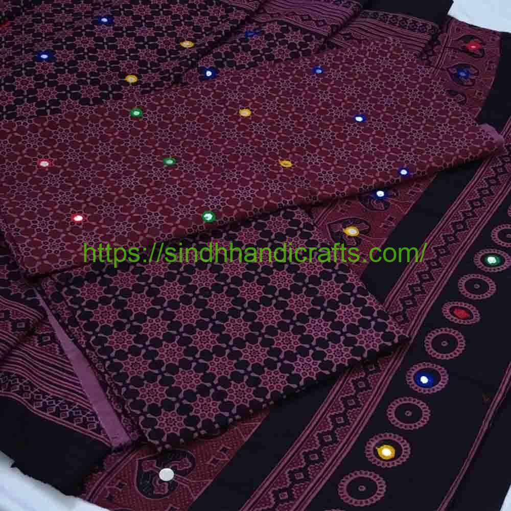 3pc Ajrak Suit 13 Sindhi Culture Dress