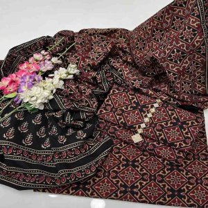 3pc Traditional Ajrak Dress