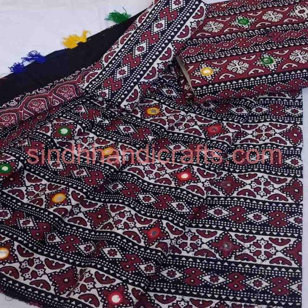 3pc Traditional Ajrak Dress Design