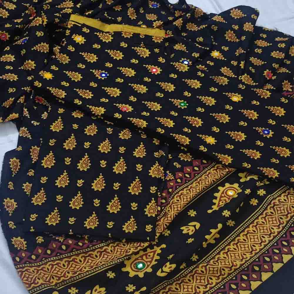 3pc Traditional Ajrak Dress