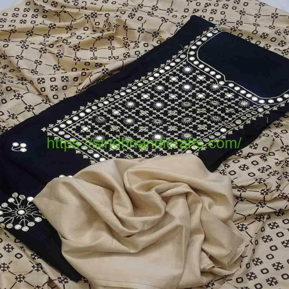 3pc Linen Embroidered Suit 1a Summer Linen Dress Design for Women