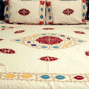 Sindhi embroidered bed sheets