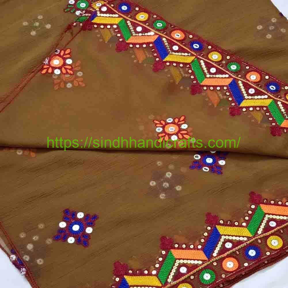 Crinkle Chiffon Embroidered Dupatta 1b Floral Embroidered Chiffon Dupatta