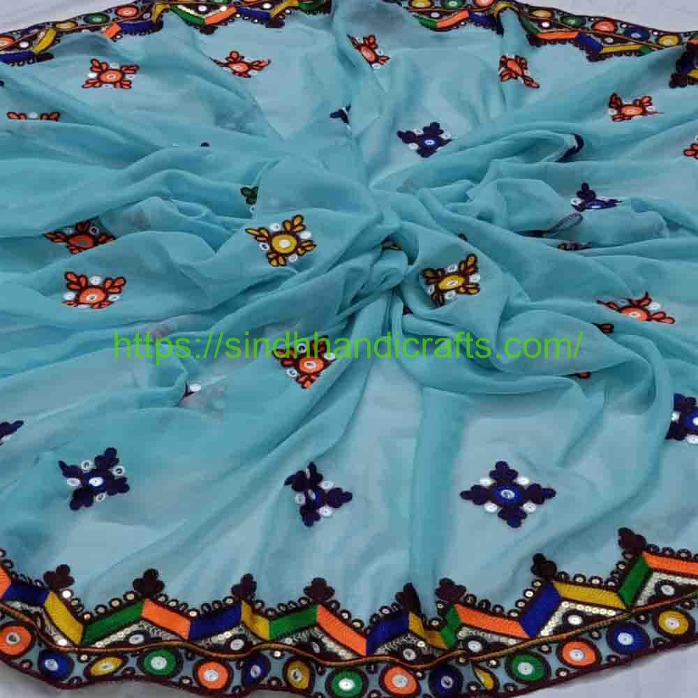 Crinkle Chiffon Embroidered Dupatta 3a Classy Crinkle Chiffon Dupatta