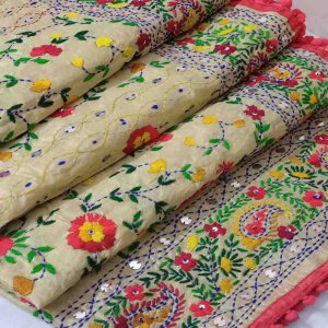 Floral Print Organza Dupatta