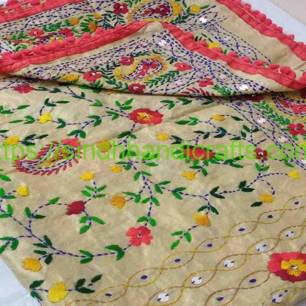 Floral Print Organza Dupatta