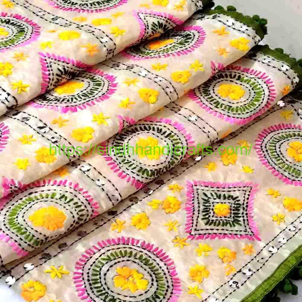 Indian Organza Dupatta Border 15a 1 Stylish Heavy Embroidered Organza Fabric Dupatta