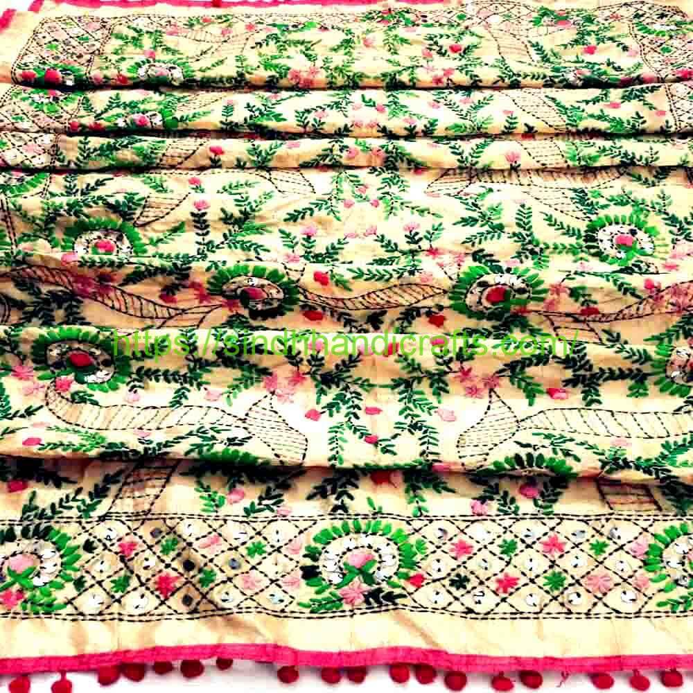 Indian Organza Dupatta Border 5b Fancy Organza Floral Dupatta