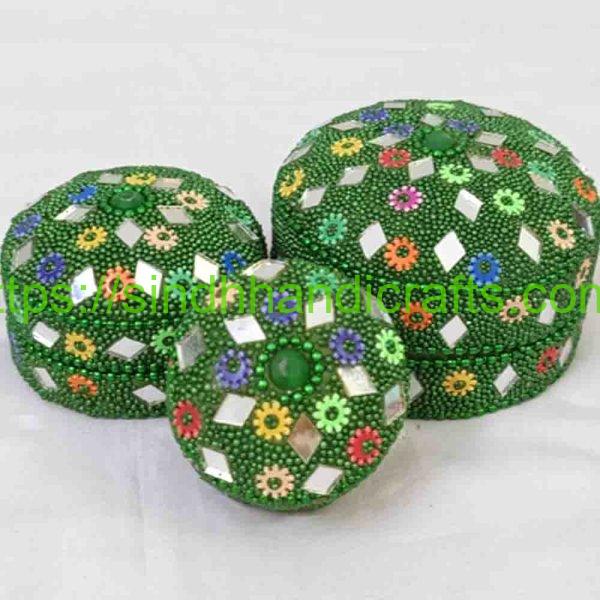 Handmade Metal Beaded Jewel Case