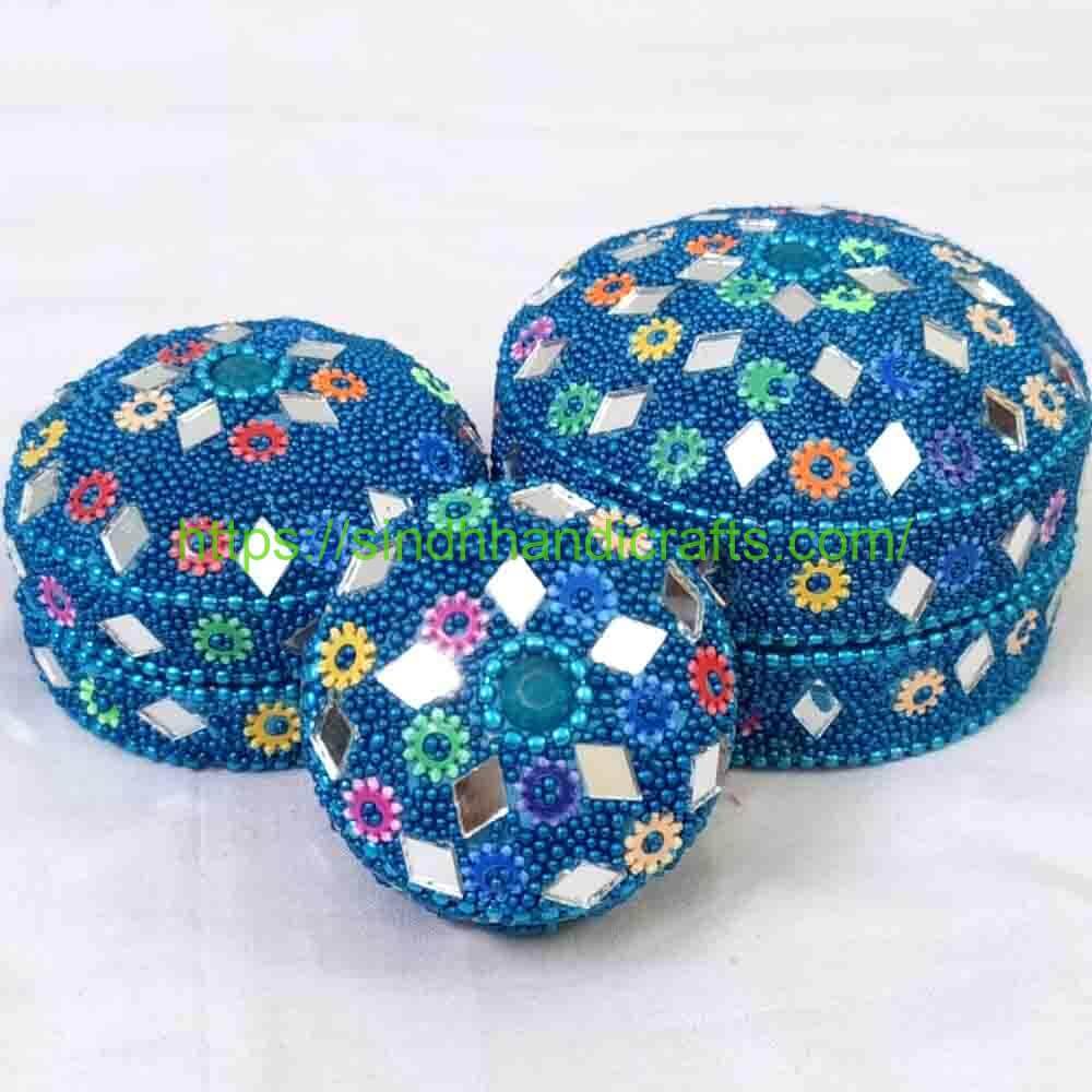 Metal Beaded Jewel Case 4a Handcrafted Jewellery Box Online Pakistan