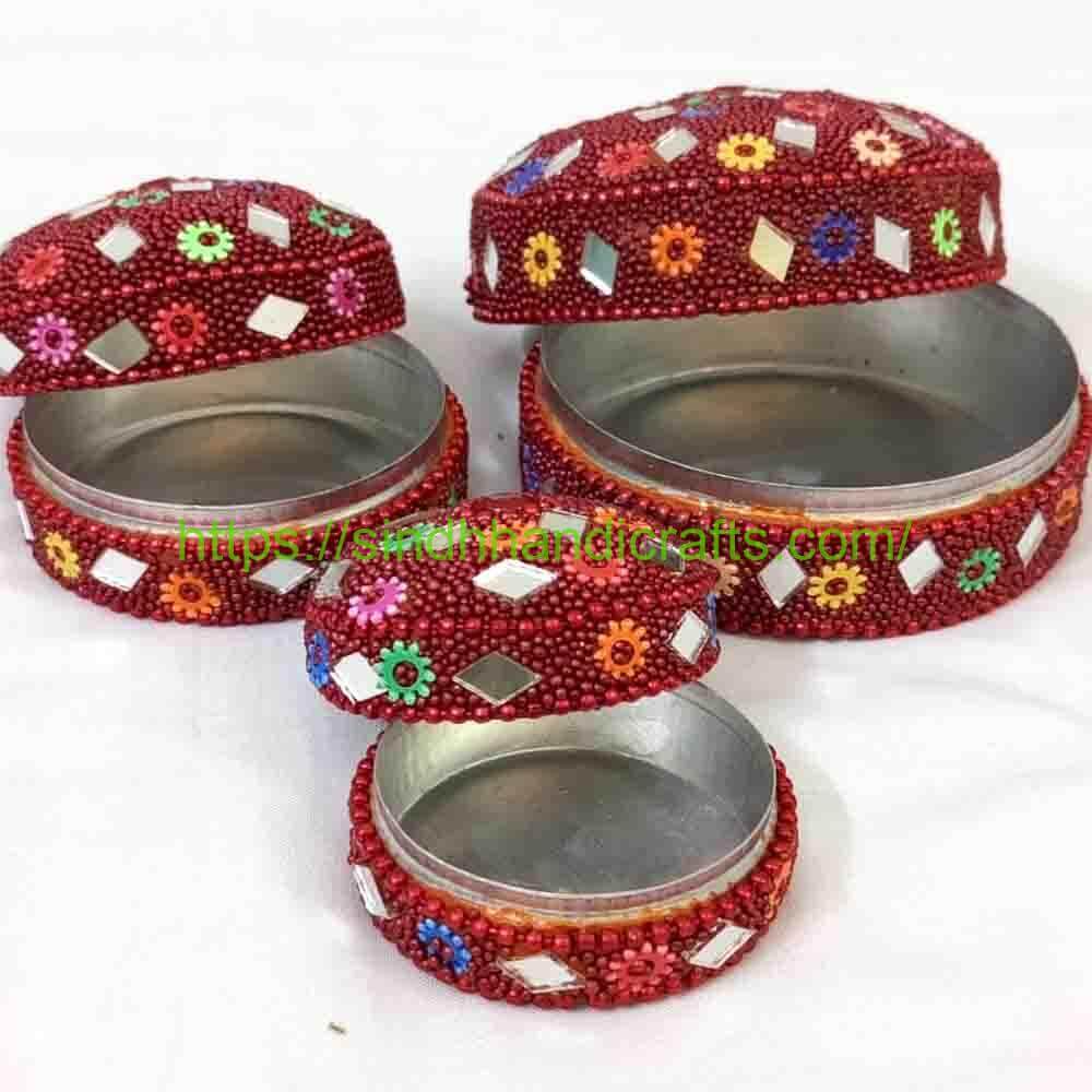 Metal Beaded Jewel Case 5b Handcrafted Jewellery Box Design