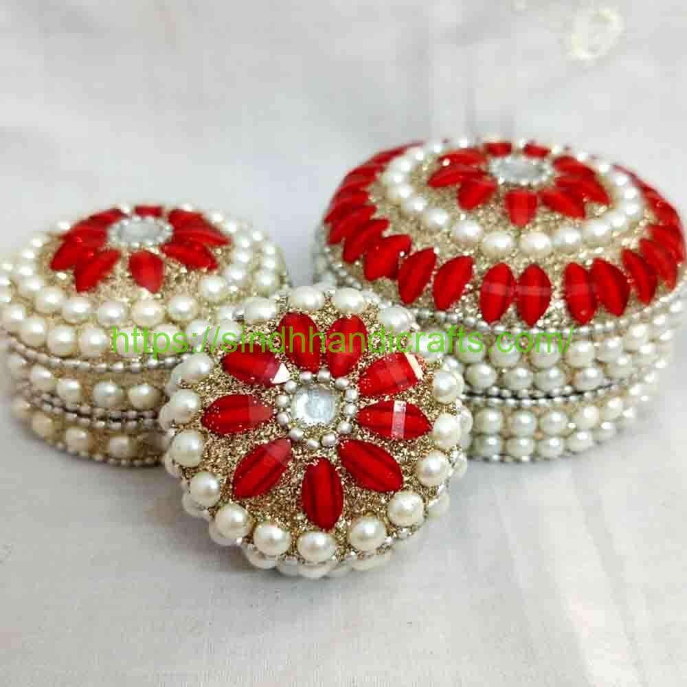 Pearl Beaded Jewel Case 4a Handcrafted Jewellery Box Design