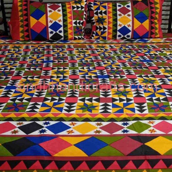 Traditional Sindhi bed sheet design