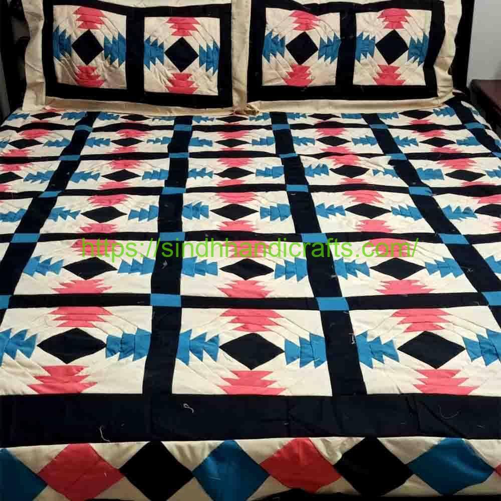 Rilli Style Bedsheet 7a Traditional Rilli Bed Sheet