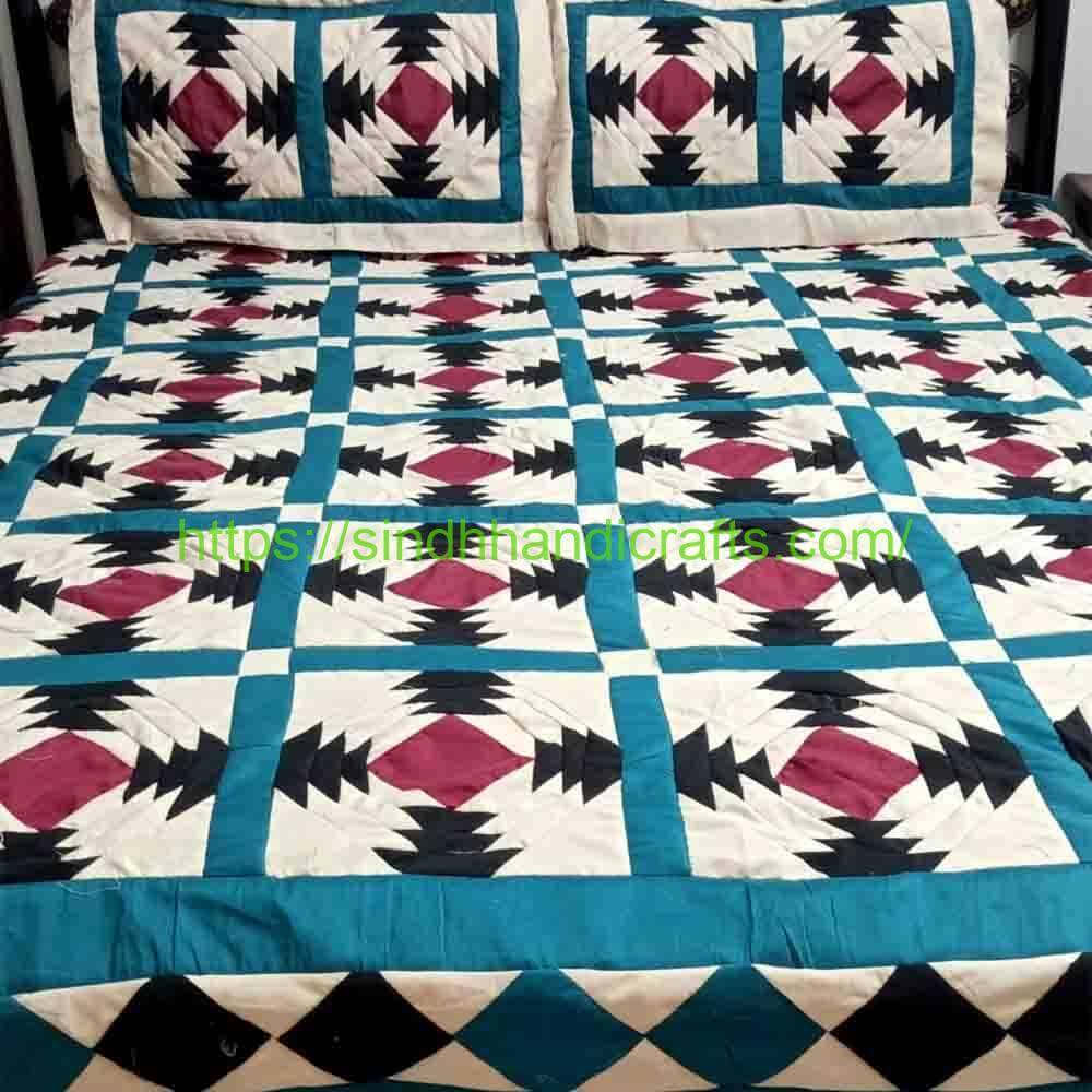 Rilli Style Bedsheet 8a Traditional Rilli Bed Sheet